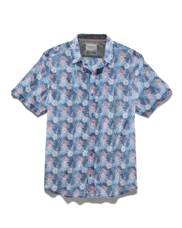 Puckett Vintage Soft Hibiscus Print Shirt-Men's Tops-Vixen Collection, Day Spa and Women's Boutique Located in Seattle, Washington