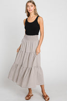 Ava Three Tiererd Skirt-Skirts-Vixen Collection, Day Spa and Women's Boutique Located in Seattle, Washington