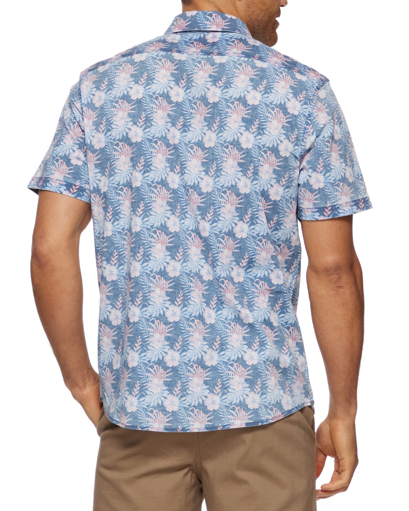 Puckett Vintage Soft Hibiscus Print Shirt-Men's Tops-Vixen Collection, Day Spa and Women's Boutique Located in Seattle, Washington