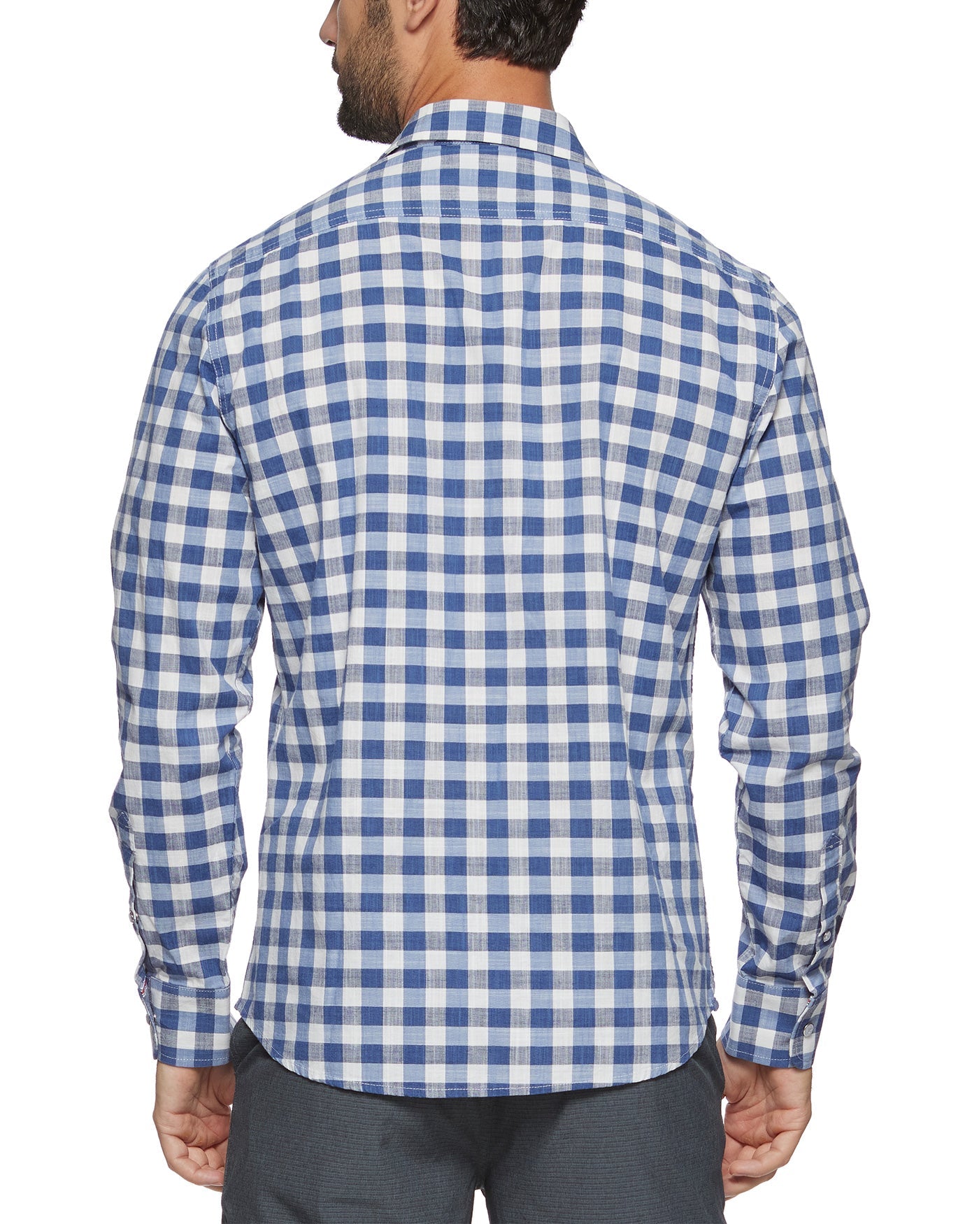 Harbuck Slub Gingham Shirt-Men's Tops-Vixen Collection, Day Spa and Women's Boutique Located in Seattle, Washington