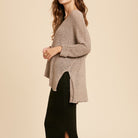 Summer Sweater, Taupe-Sweaters-Vixen Collection, Day Spa and Women's Boutique Located in Seattle, Washington