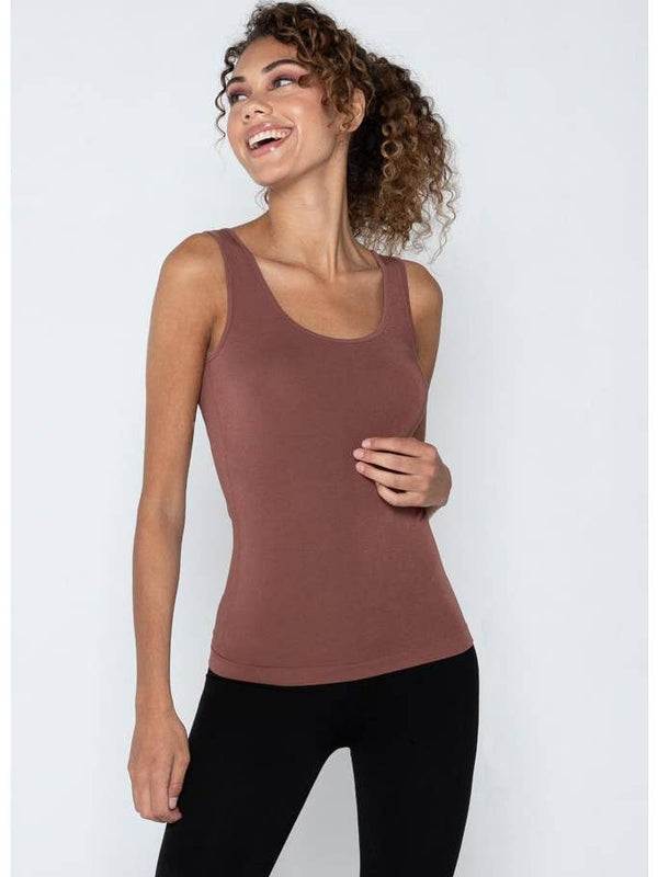 Bamboo Short Tank-Tank Tops-Vixen Collection, Day Spa and Women's Boutique Located in Seattle, Washington