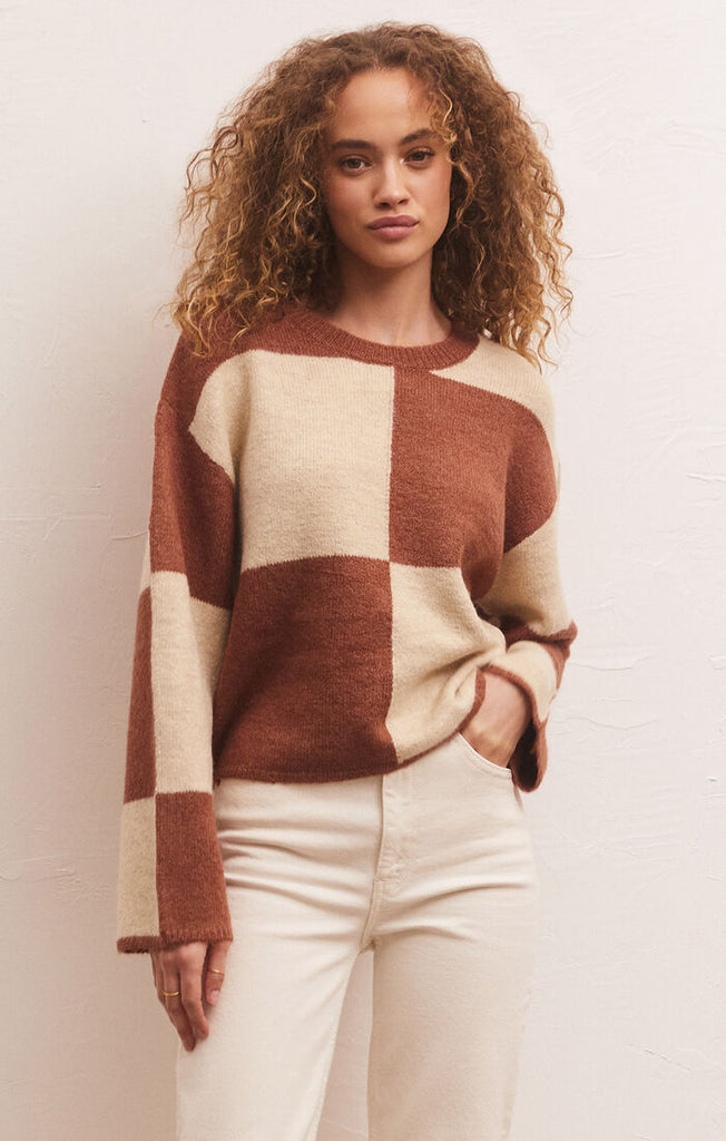 Rosi Blocked Sweater, Penny-Sweaters-Vixen Collection, Day Spa and Women's Boutique Located in Seattle, Washington