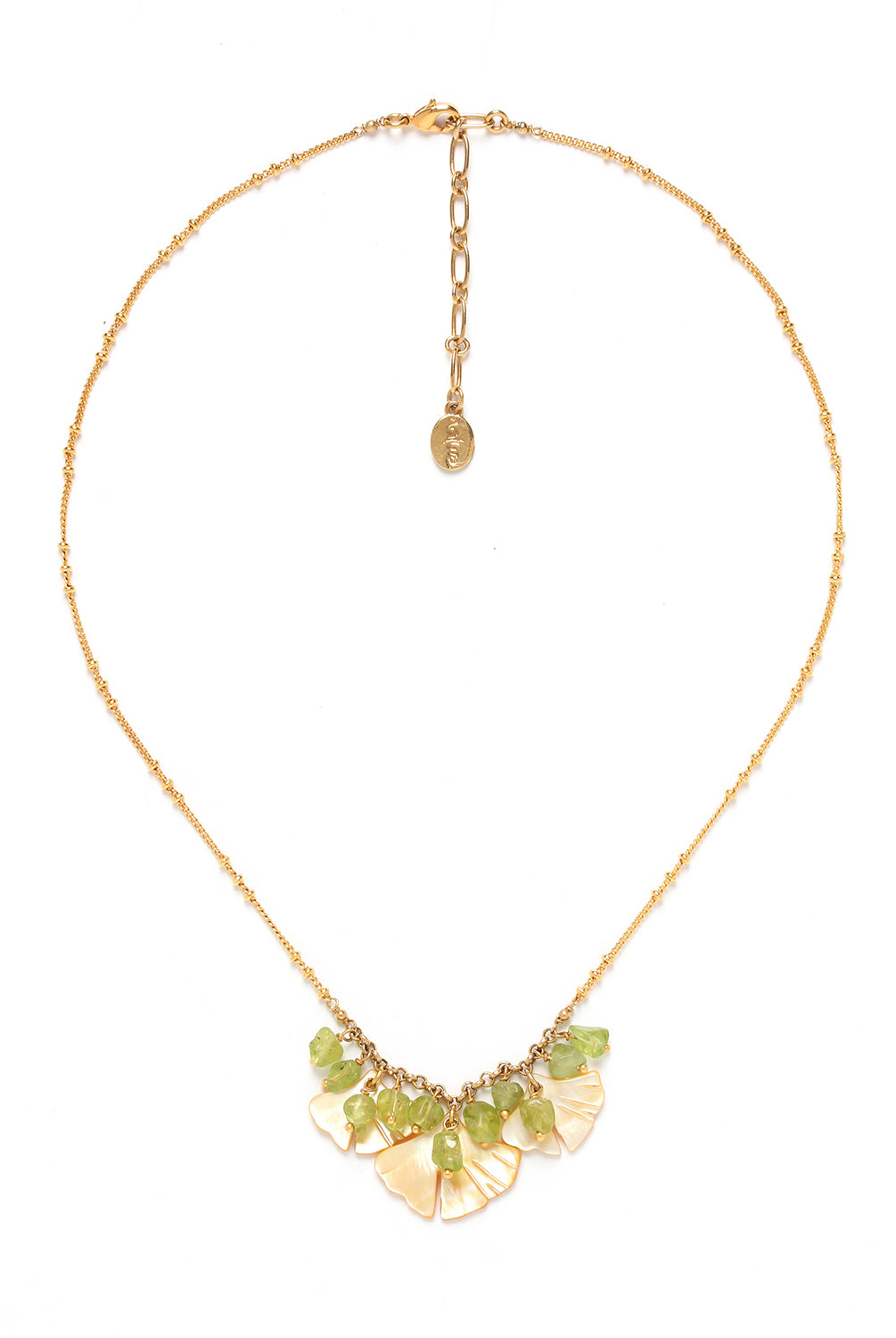 Three Leaves and Peridot Necklace-Necklaces-Vixen Collection, Day Spa and Women's Boutique Located in Seattle, Washington