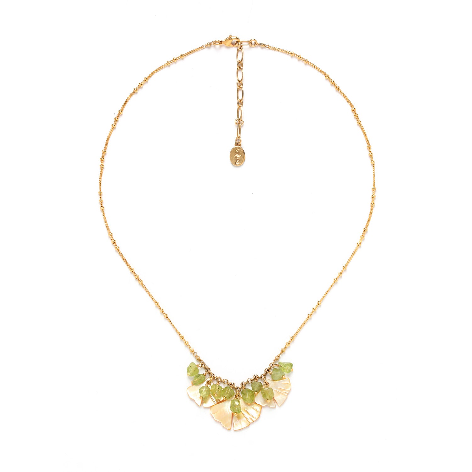 Three Leaves and Peridot Necklace-Necklaces-Vixen Collection, Day Spa and Women's Boutique Located in Seattle, Washington