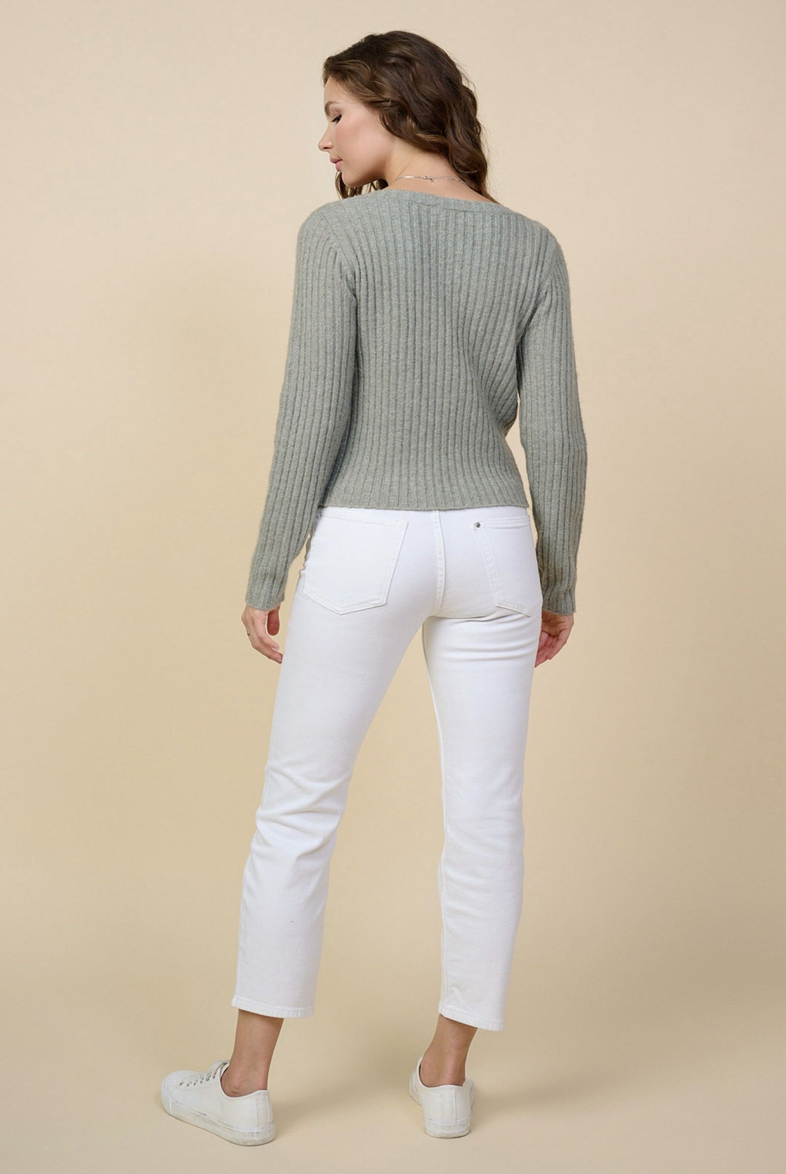Quinn Ruched Sweater-Sweaters-Vixen Collection, Day Spa and Women's Boutique Located in Seattle, Washington