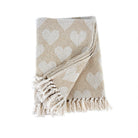 Heart Throw, White-Throw Blankets-Vixen Collection, Day Spa and Women's Boutique Located in Seattle, Washington