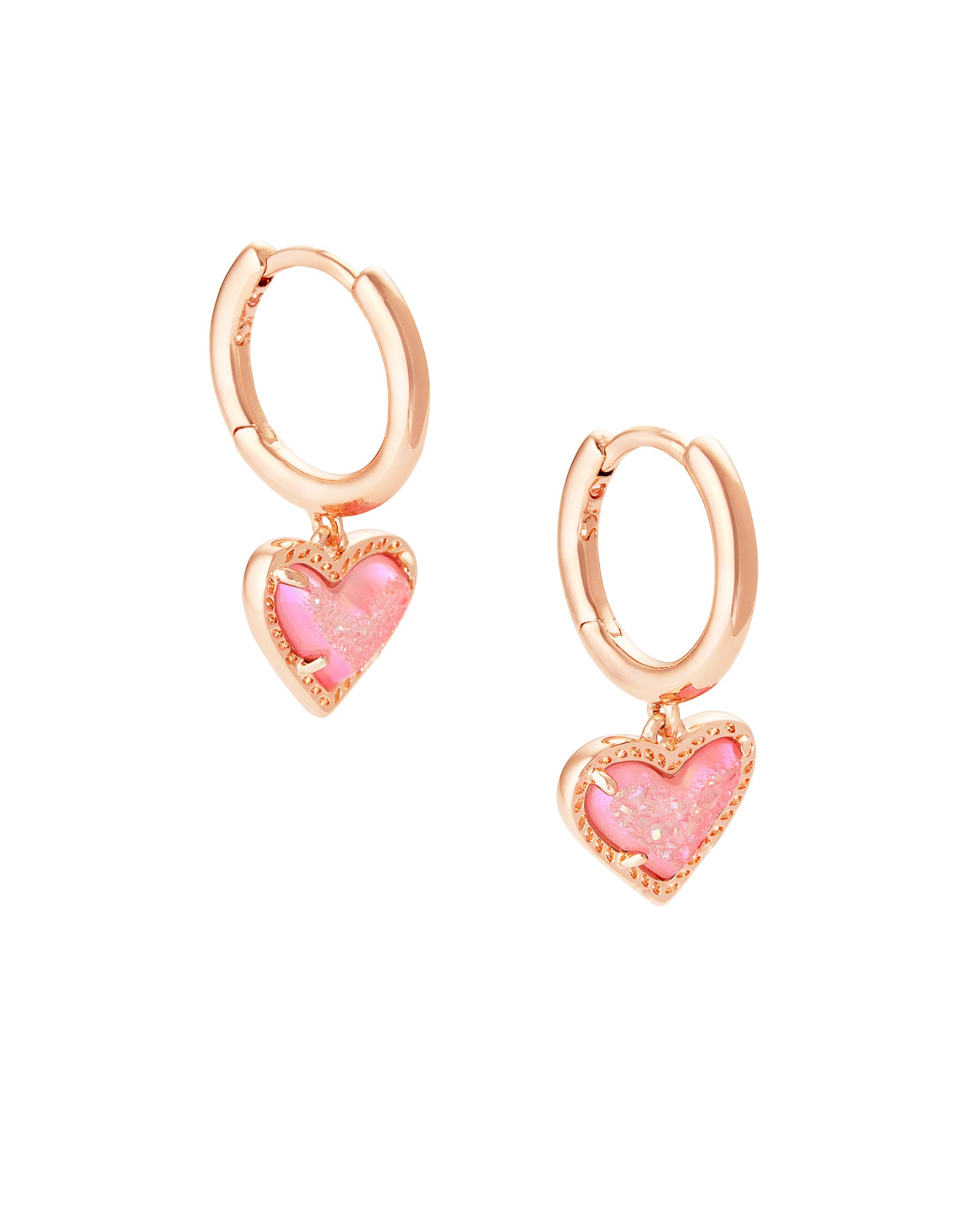 Ari Heart Huggie Earrings-Earrings-Vixen Collection, Day Spa and Women's Boutique Located in Seattle, Washington