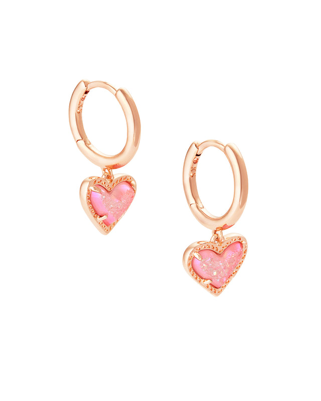 Ari Heart Huggie Earrings-Earrings-Vixen Collection, Day Spa and Women's Boutique Located in Seattle, Washington
