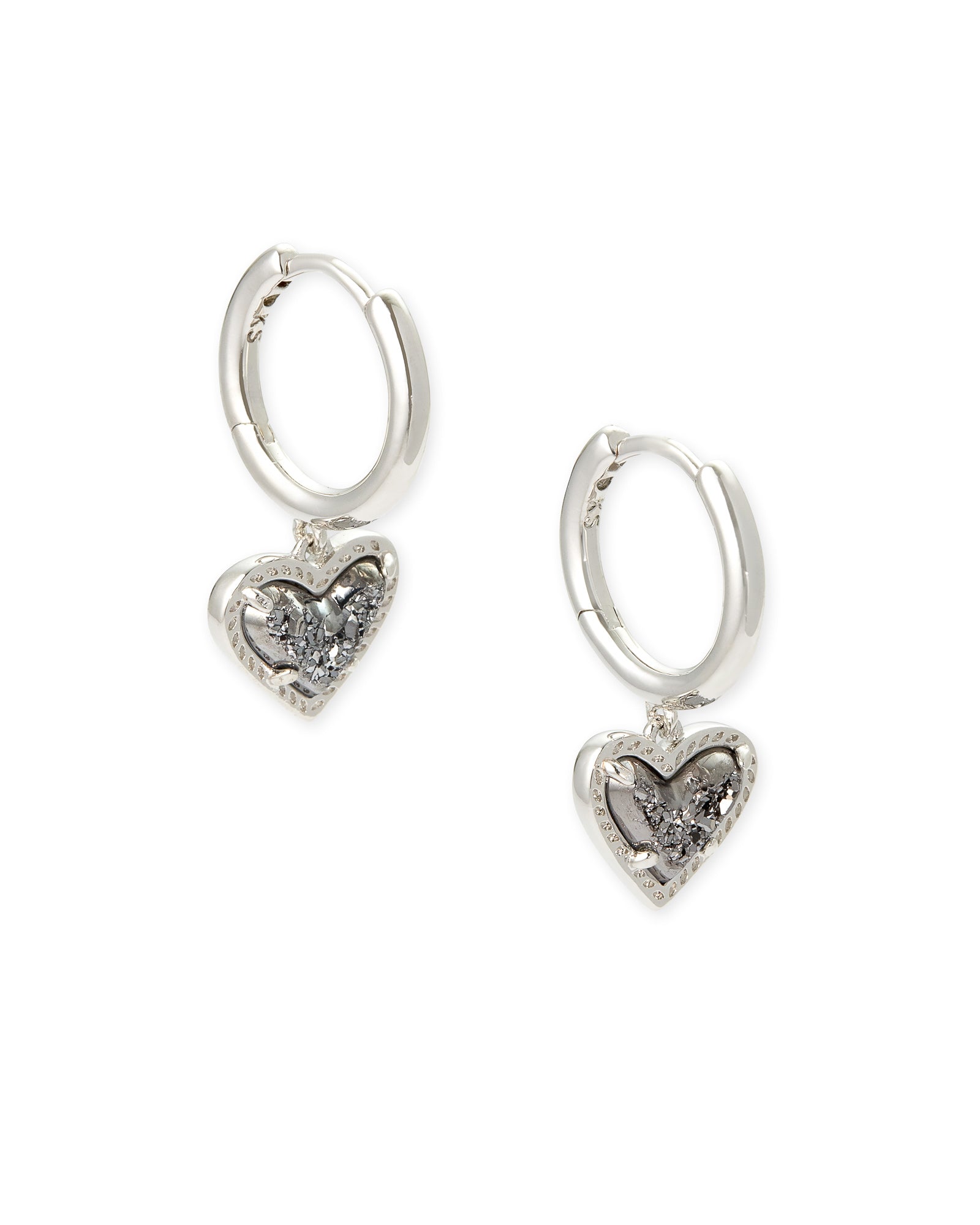 Ari Heart Huggie Earrings-Earrings-Vixen Collection, Day Spa and Women's Boutique Located in Seattle, Washington