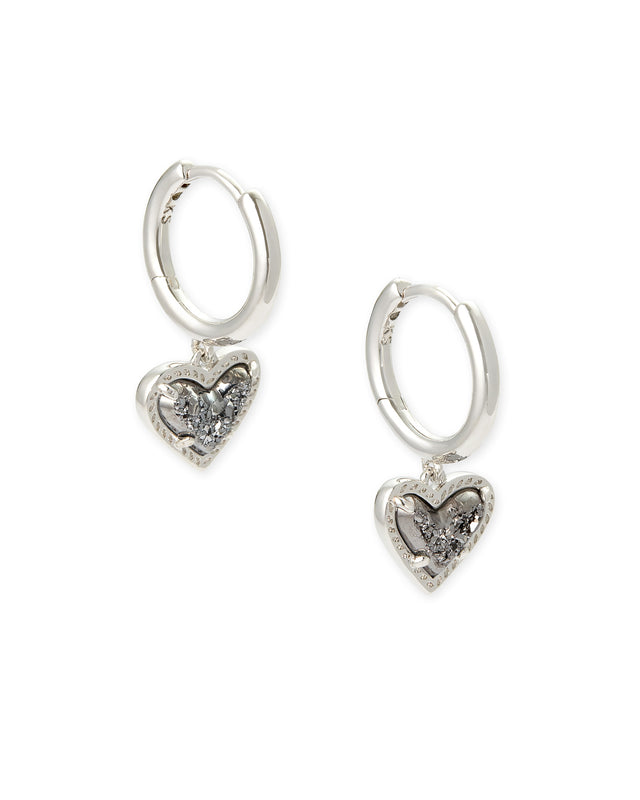 Ari Heart Huggie Earrings-Earrings-Vixen Collection, Day Spa and Women's Boutique Located in Seattle, Washington