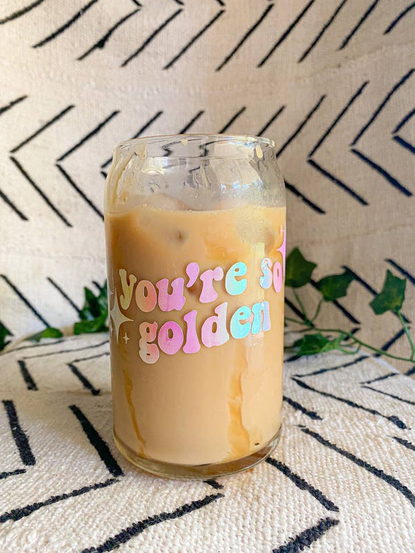 Harry Styles You’re So Golden Beer Can Shaped Glass-Drinkware-Vixen Collection, Day Spa and Women's Boutique Located in Seattle, Washington