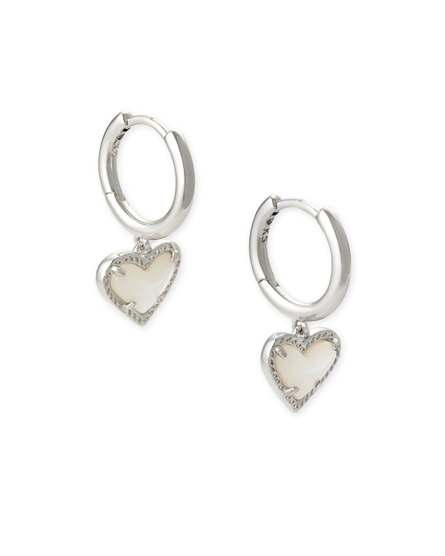 Ari Heart Huggie Earrings-Earrings-Vixen Collection, Day Spa and Women's Boutique Located in Seattle, Washington