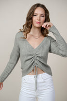 Quinn Ruched Sweater-Sweaters-Vixen Collection, Day Spa and Women's Boutique Located in Seattle, Washington