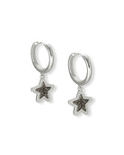 Jae Star Huggie Earrings-Earrings-Vixen Collection, Day Spa and Women's Boutique Located in Seattle, Washington