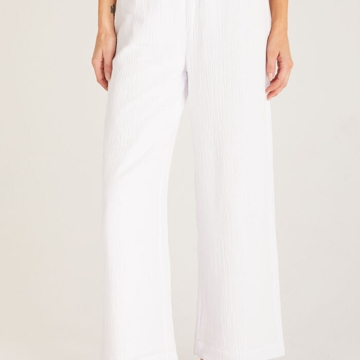 Cassidy Full Length Pant, White-Pants-Vixen Collection, Day Spa and Women's Boutique Located in Seattle, Washington