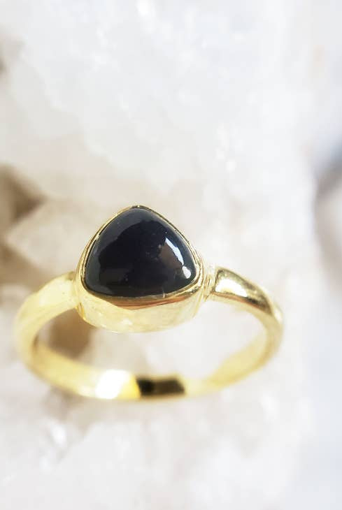 Black Onyx Stacking Ring-Rings-Vixen Collection, Day Spa and Women's Boutique Located in Seattle, Washington