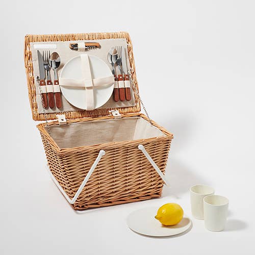 Small Picnic Basket-Home Decor-Vixen Collection, Day Spa and Women's Boutique Located in Seattle, Washington