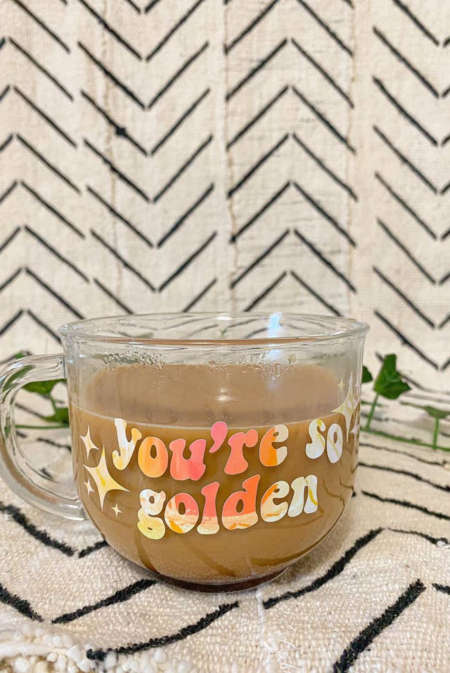 You’re So Golden Glass Mug-Drinkware-Vixen Collection, Day Spa and Women's Boutique Located in Seattle, Washington