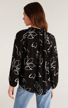 Athena Abstract Top-Long Sleeves-Vixen Collection, Day Spa and Women's Boutique Located in Seattle, Washington