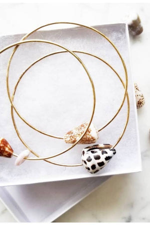 Single Cone Shell Bangle-Bracelets-Vixen Collection, Day Spa and Women's Boutique Located in Seattle, Washington