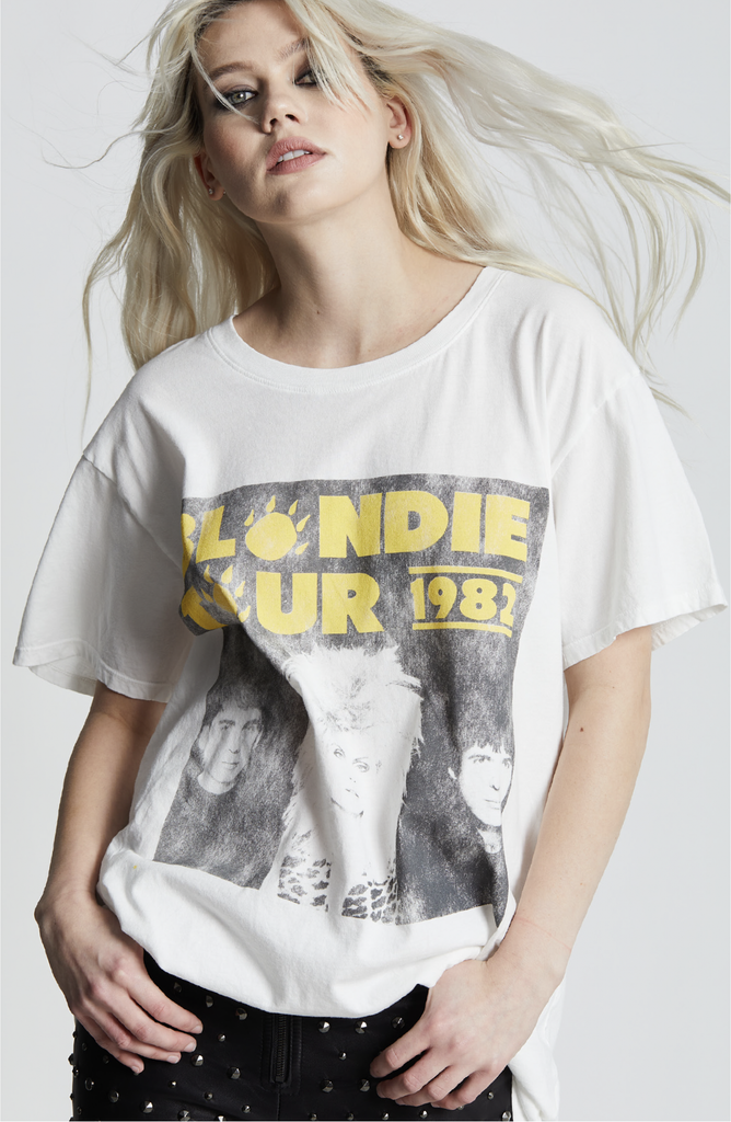 Blondie Tour 1982 Tracks Across America-Short Sleeves-Vixen Collection, Day Spa and Women's Boutique Located in Seattle, Washington