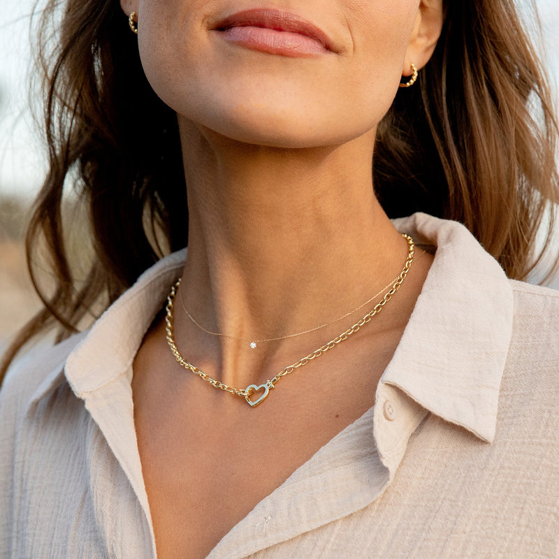 Parker Heart Necklace-Necklaces-Vixen Collection, Day Spa and Women's Boutique Located in Seattle, Washington