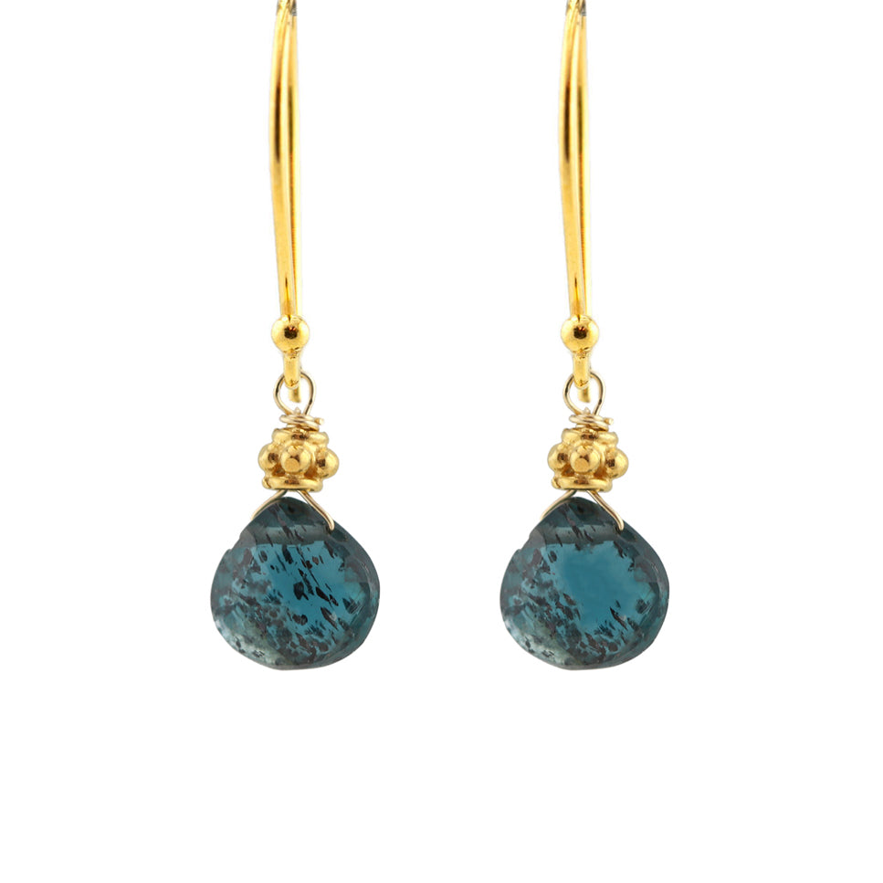 Tiny Gold Earrings, Indigo-Earrings-Vixen Collection, Day Spa and Women's Boutique Located in Seattle, Washington