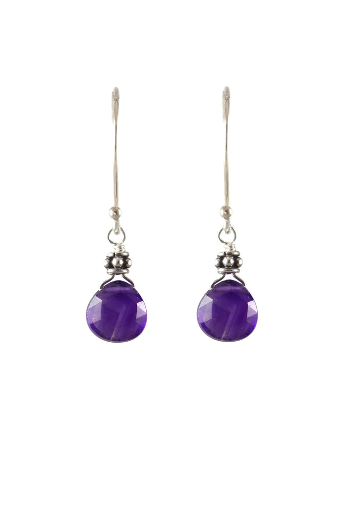 Tiny Silver Earrings, Amethyst-Earrings-Vixen Collection, Day Spa and Women's Boutique Located in Seattle, Washington