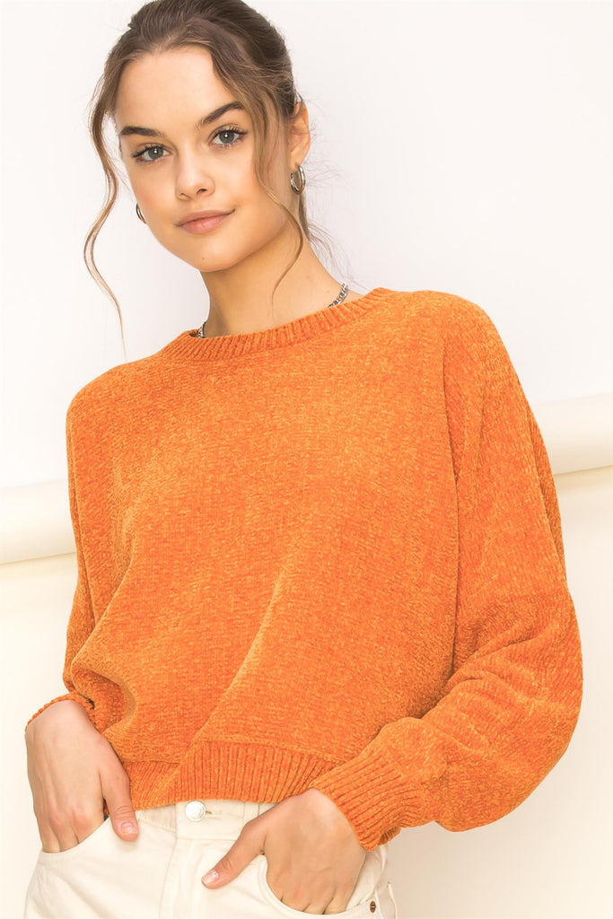 Vibe Check Long Sleeve Sweater, Burnt Orange-Sweaters-Vixen Collection, Day Spa and Women's Boutique Located in Seattle, Washington