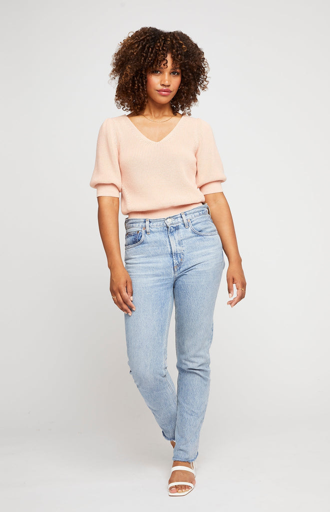 Phoebe Top, Apricot-Short Sleeves-Vixen Collection, Day Spa and Women's Boutique Located in Seattle, Washington