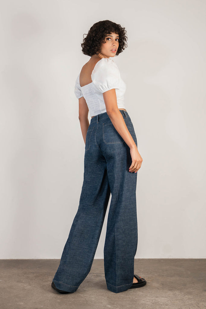 Hampton Wide Leg Pant-Denim-Vixen Collection, Day Spa and Women's Boutique Located in Seattle, Washington
