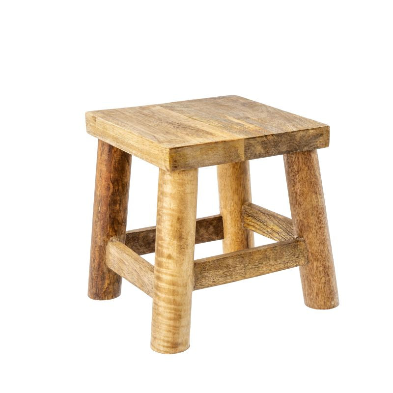 Heirloom Wooden Stool-Home Decor-Vixen Collection, Day Spa and Women's Boutique Located in Seattle, Washington