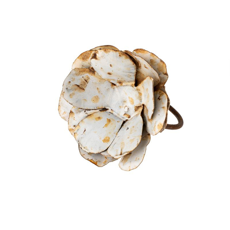 Iron Bloom Napkin Ring, White-Tabletop-Vixen Collection, Day Spa and Women's Boutique Located in Seattle, Washington