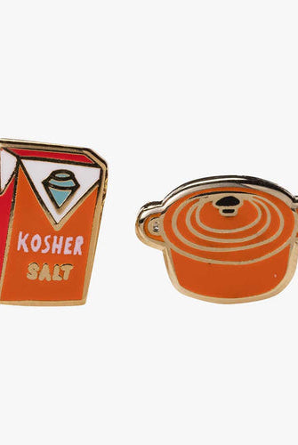 Dutch Oven & Kosher Salt Earrings-Earrings-Vixen Collection, Day Spa and Women's Boutique Located in Seattle, Washington