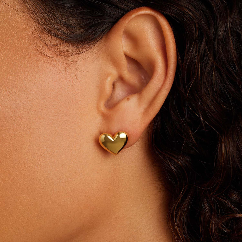 Lou Heart Large Studs-Earrings-Vixen Collection, Day Spa and Women's Boutique Located in Seattle, Washington