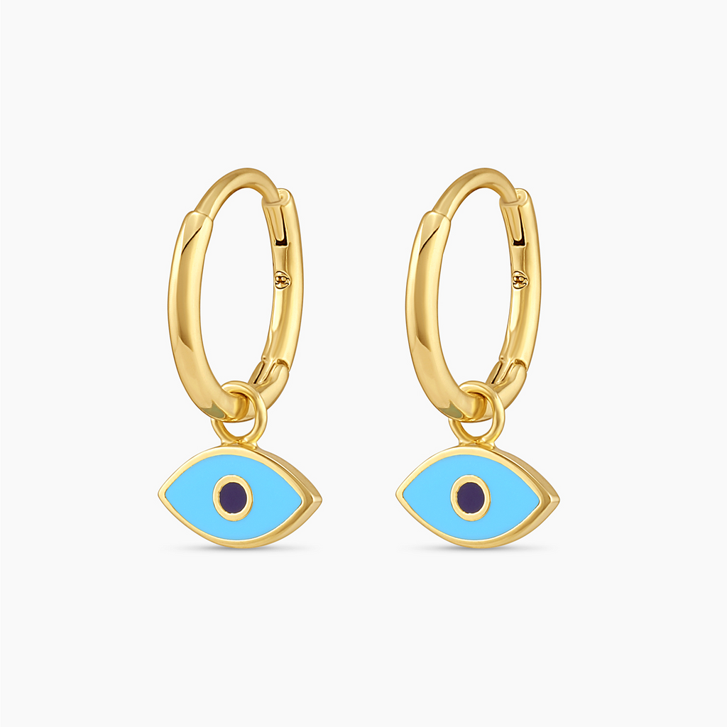 Evil Eye Prism Huggies-Earrings-Vixen Collection, Day Spa and Women's Boutique Located in Seattle, Washington