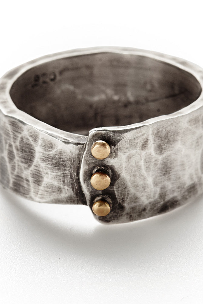 Hammered 14kt Gold Rivets-Rings-Vixen Collection, Day Spa and Women's Boutique Located in Seattle, Washington