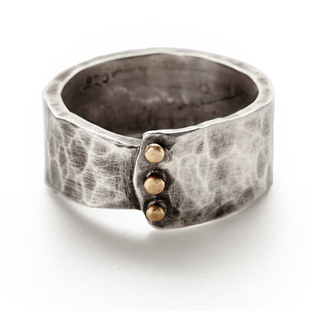 Hammered 14kt Gold Rivets-Rings-Vixen Collection, Day Spa and Women's Boutique Located in Seattle, Washington