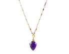 Alicia Van Fleteren 16" Amethyst Dagger Gold Necklace-Necklaces-Vixen Collection, Day Spa and Women's Boutique Located in Seattle, Washington
