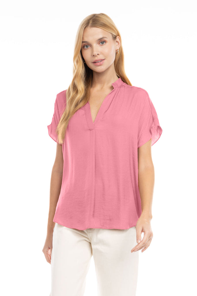 Mindy Top Pastels-Short Sleeves-Vixen Collection, Day Spa and Women's Boutique Located in Seattle, Washington