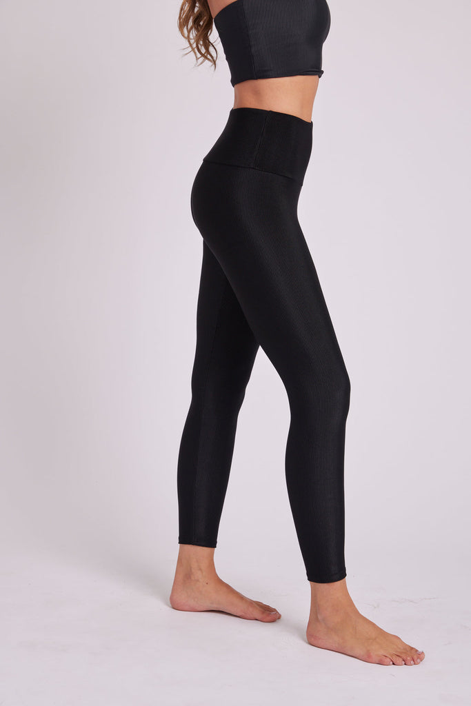 Rib Midi Legging-Loungewear Bottoms-Vixen Collection, Day Spa and Women's Boutique Located in Seattle, Washington
