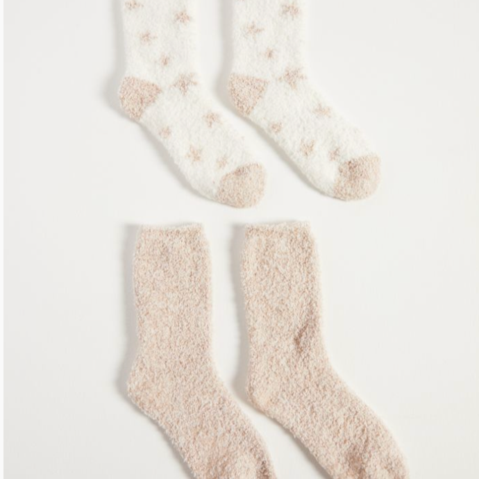 2 Pack Plush Socks-Socks-Vixen Collection, Day Spa and Women's Boutique Located in Seattle, Washington