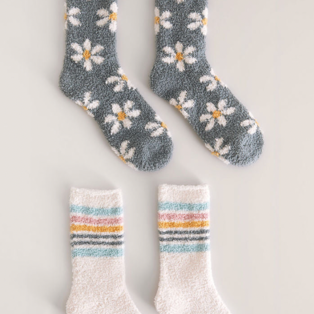 2 Pack Plush Socks-Socks-Vixen Collection, Day Spa and Women's Boutique Located in Seattle, Washington