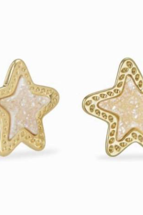 Jae Star Gold Stud Earrings-Earrings-Vixen Collection, Day Spa and Women's Boutique Located in Seattle, Washington