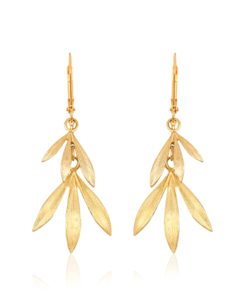Gold Bamboo Earrings-Jewelry-Vixen Collection, Day Spa and Women's Boutique Located in Seattle, Washington