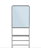 Metal Wall Mirror with Rods and Shelf-Furniture-Vixen Collection, Day Spa and Women's Boutique Located in Seattle, Washington