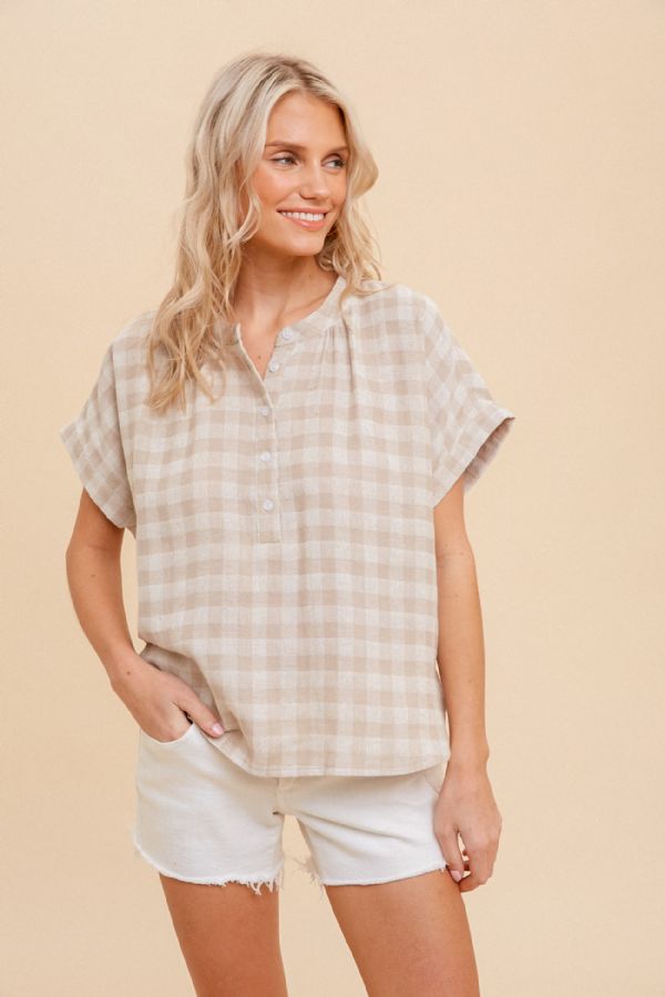 Picnic Top-Short Sleeves-Vixen Collection, Day Spa and Women's Boutique Located in Seattle, Washington