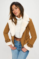 Lucky Rabbit Faux Fur Moto Jacket-Jackets-Vixen Collection, Day Spa and Women's Boutique Located in Seattle, Washington