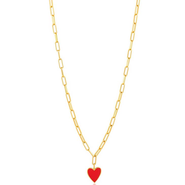 Jamie Enamel Heart-Necklaces-Vixen Collection, Day Spa and Women's Boutique Located in Seattle, Washington